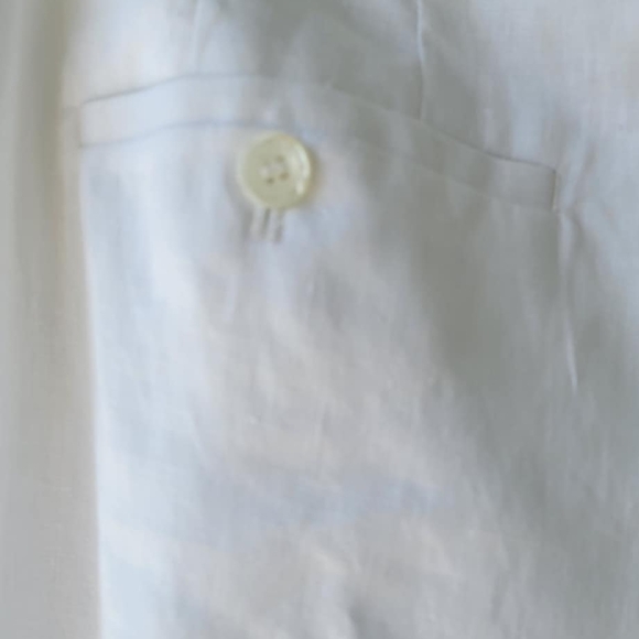 Talbots Linen Women's White Pants - Picture 4 of 11